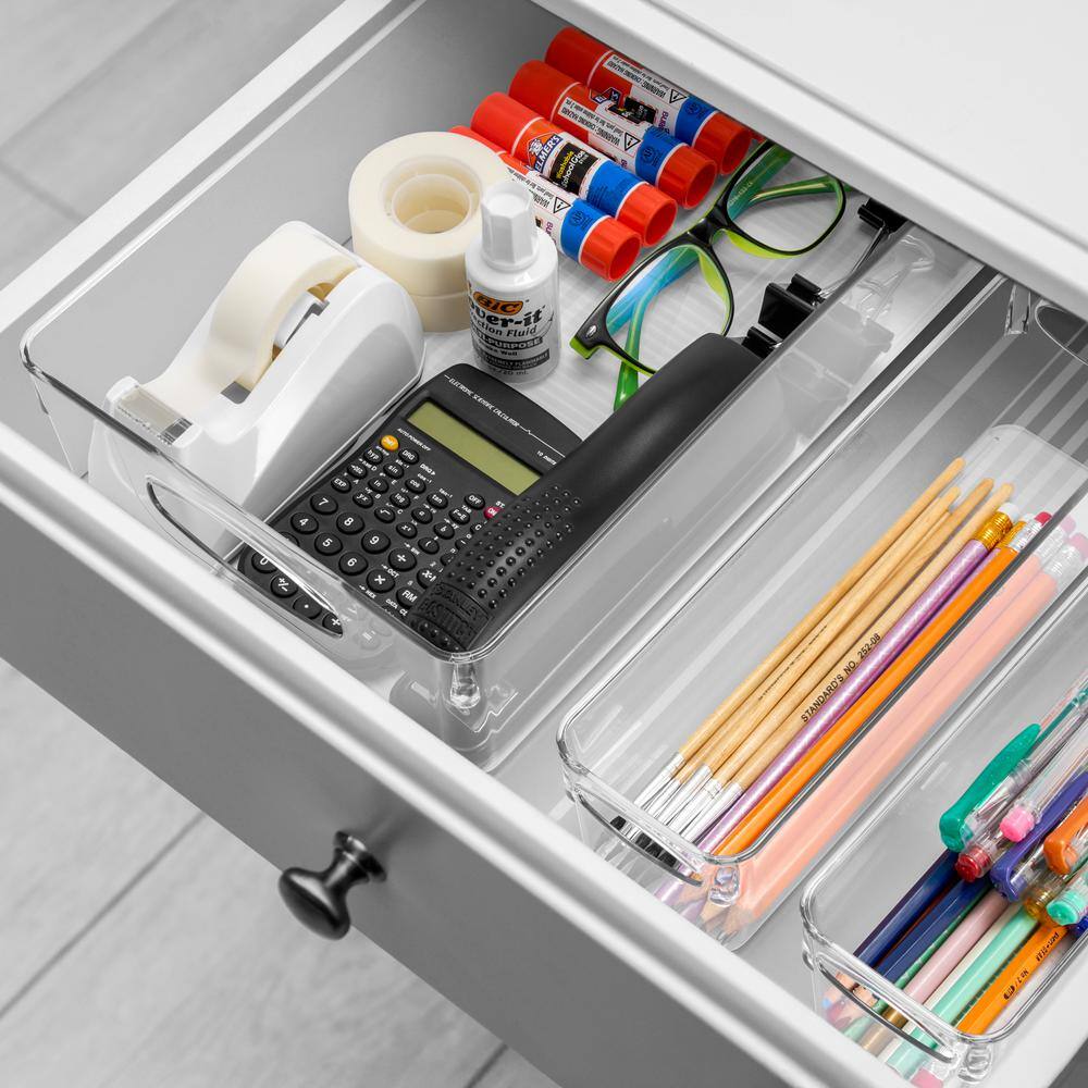 Clear Plastic Storage Bins with Handles for Shelves 20-Pack Organizers and Storage - Hercitys