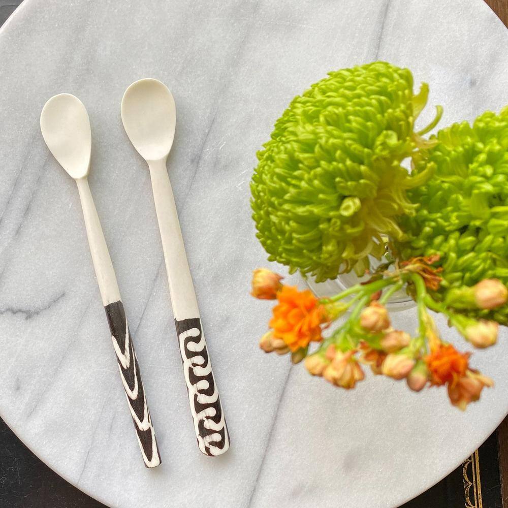Long Batik Bone Spoon (Set of 2) - Hercitys