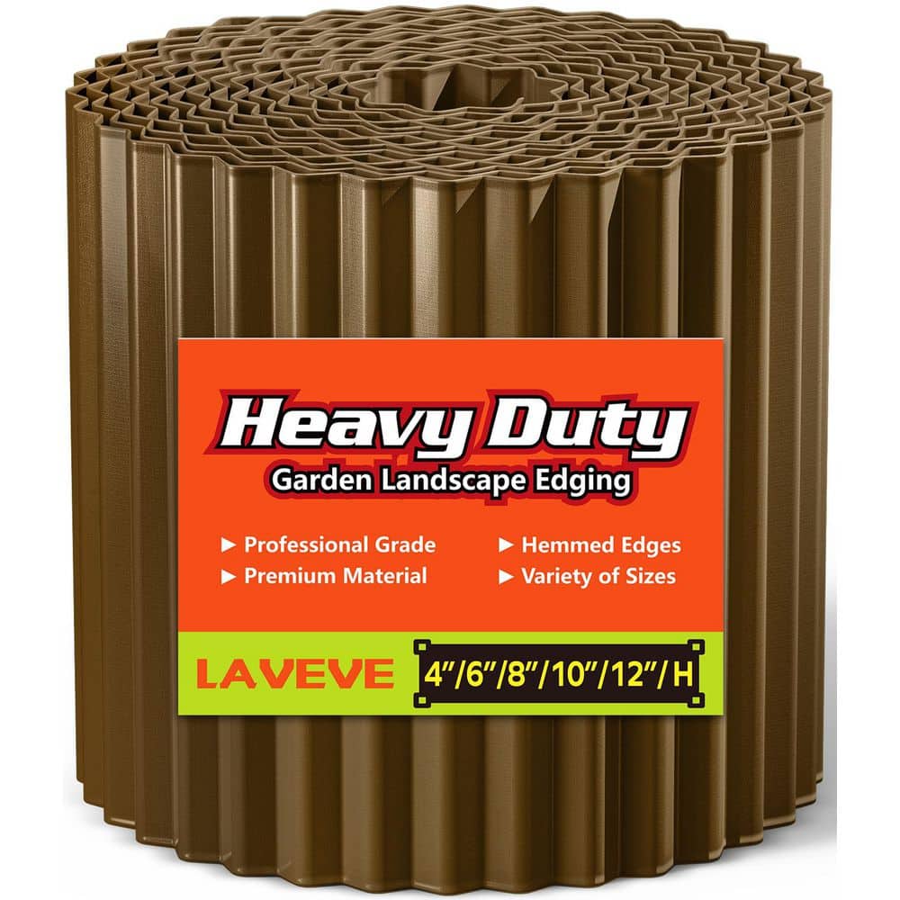 6″ x 20′ Brown Corrugated Metal Garden Edging Landscape Edging Border for Lawn Flower Bed Garden Fence Paver Edging - Hercitys