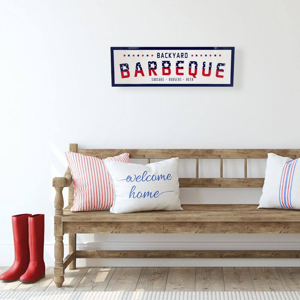 Backyard Barbeque Americana Metal Wall Sign-23 in. - Hercitys