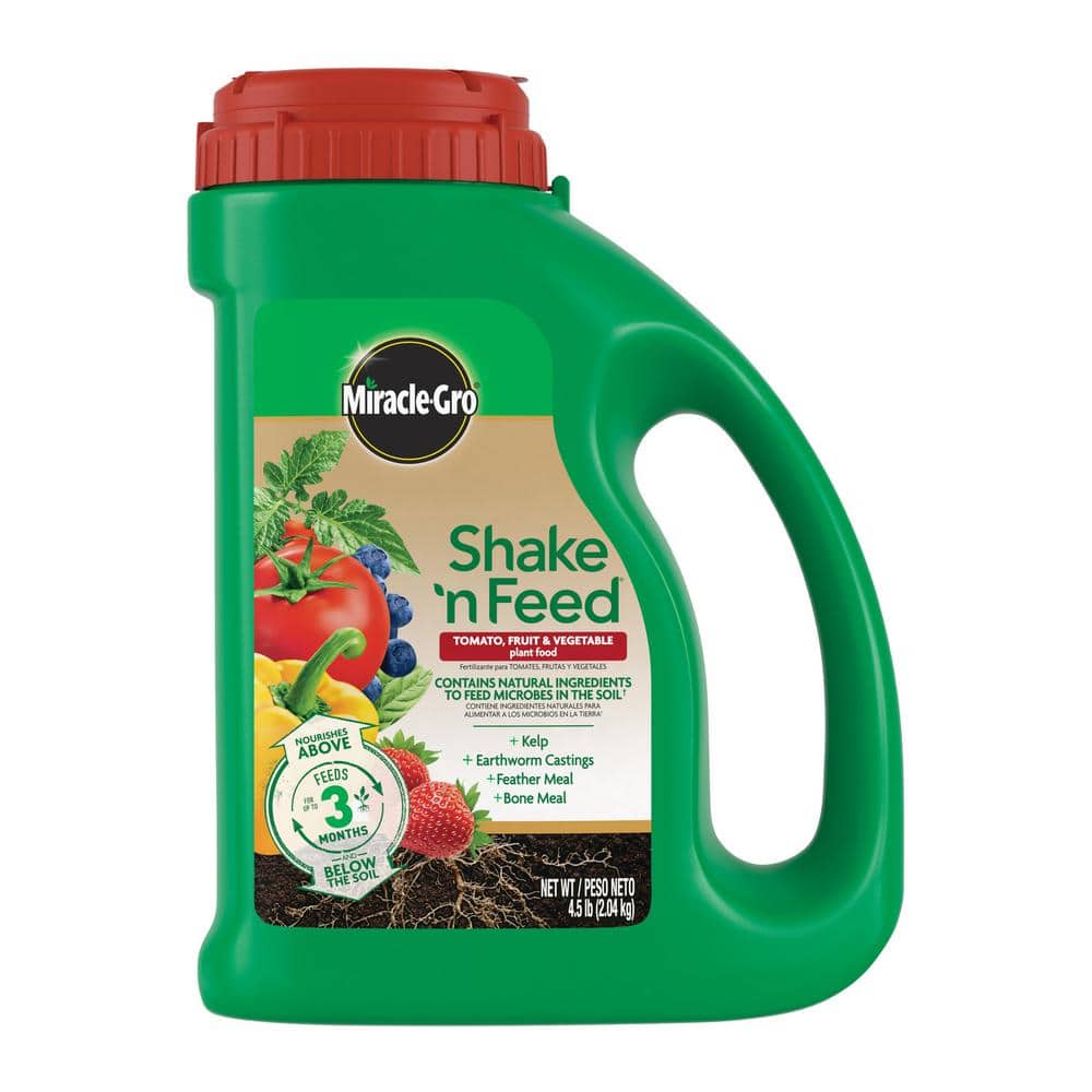 Shake N Feed Tomato, Fruit and Vegetable Plant Food 4.5 lbs. For In-Ground and Container Plants, Dry Fertilizer - Hercitys