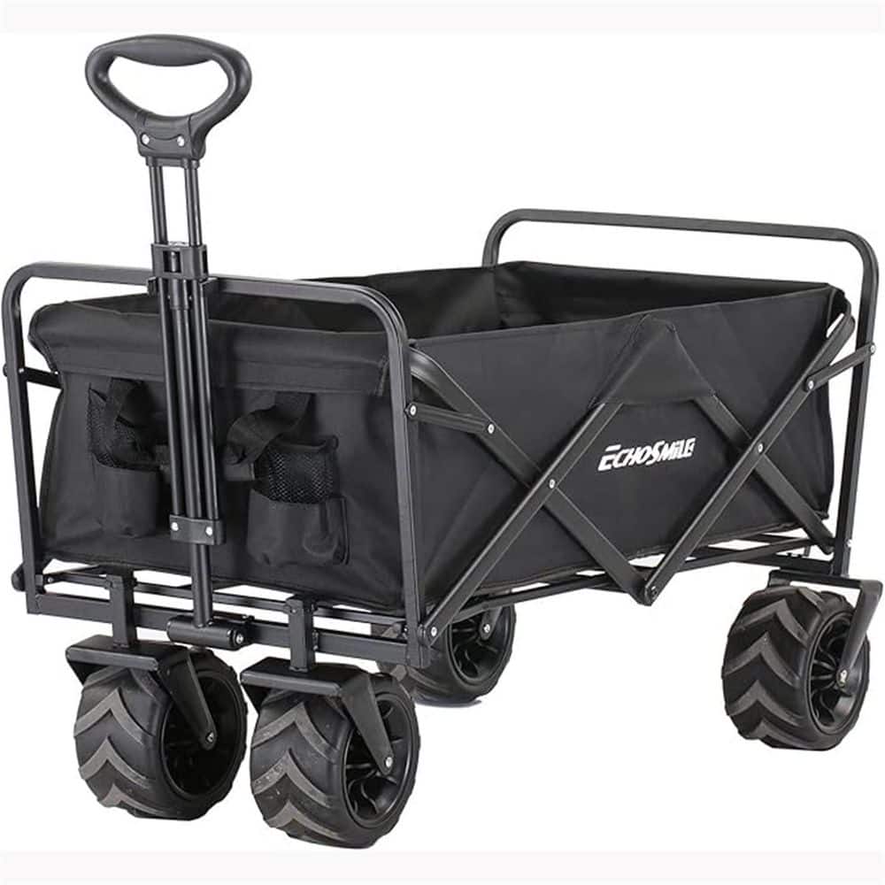 Black 7 cu. ft Fabric Garden Cart - Hercitys