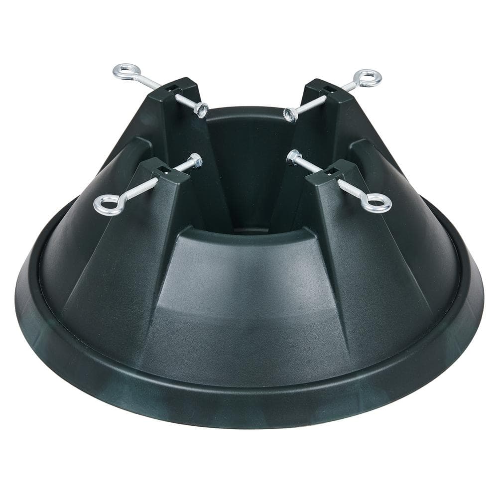 Green Plastic Live Christmas Tree Stand – For Trees up to 8 ft. Tall - Hercitys