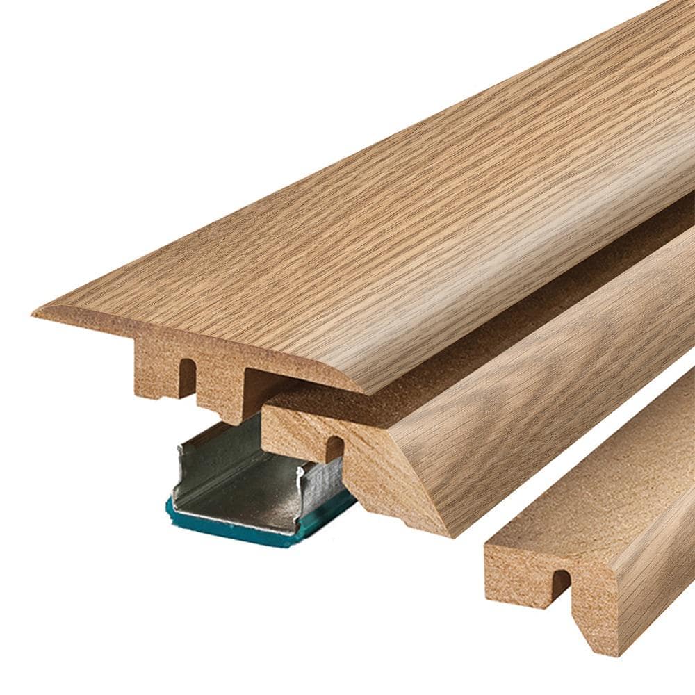 Canyon 0.75 in. T x 2.37 in. W x 78.7 in. L Textured Wood Look Laminate Moulding/Trim 4 in 1 Molding - Hercitys