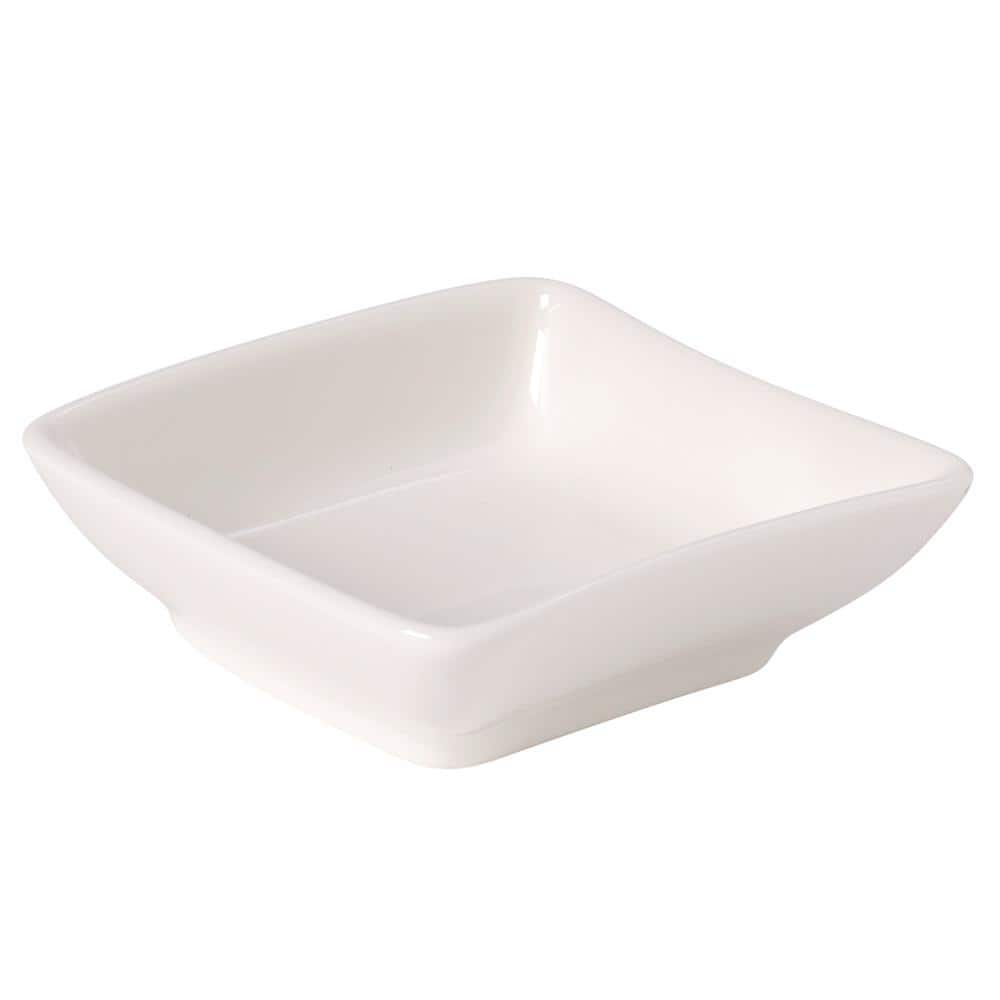 New Wave White 4.75 in. Square Individual Bowl - Hercitys