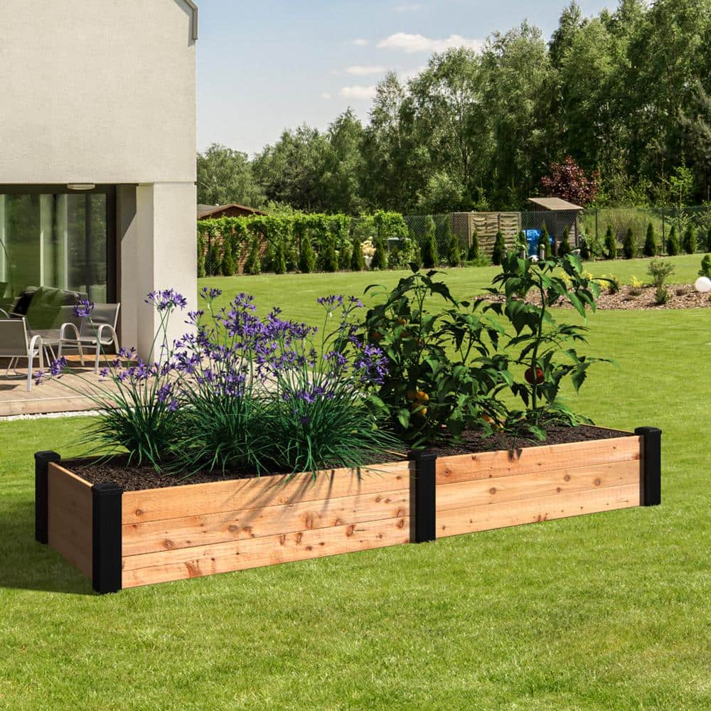 Haven 2 ft. x 8 ft. Natural Cedar Raised Garden Bed (11 in. H) - Hercitys