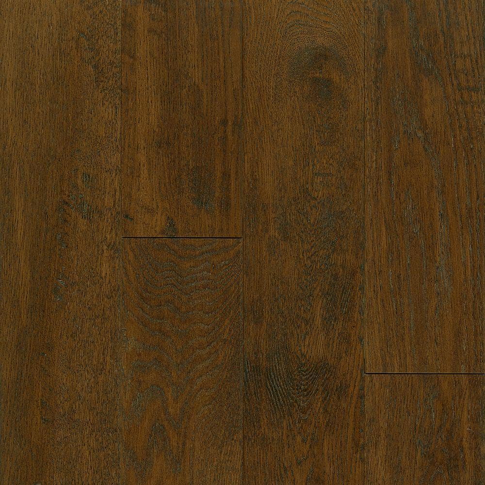 American Vintage Mocha Oak 3/8 in. T x 5 in. W T+G Hand Scraped Engineered Hardwood Flooring (25 sq.ft./ctn) - Hercitys