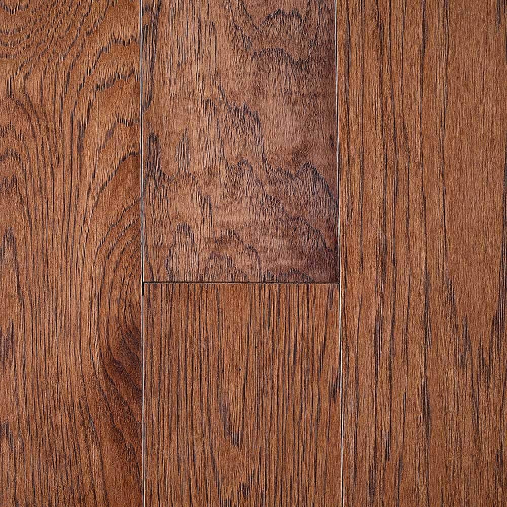 Provincial Red Oak 3/8 in. T x 3 in. W Tongue and Groove Wire Brushed Engineered Hardwood Flooring (25.5 sq. ft./Case) - Hercitys