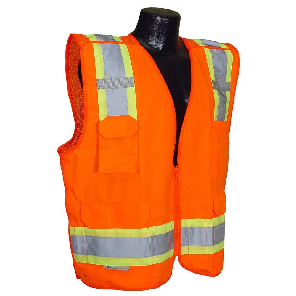 Cl 2 Two-tone Orange Large Breakaway Safety Vest - Hercitys
