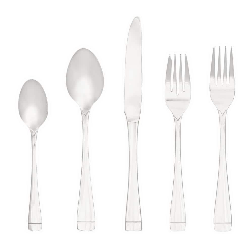 Pearl 20-Piece Matte 18/0 Stainless Steel Flatware Set (Service for 4) - Hercitys