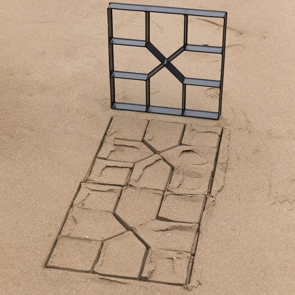 Decorative Pavement Mold Cement Form Stamp Walkway Maker Patio Stepping Stone Pavers Reusable Pathway Mould (2-Pack) - Hercitys
