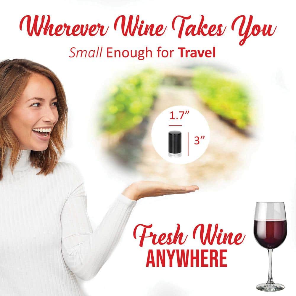 Plastic Portable Automatic Vacuum Wine Preserver and Bottle Stopper - Hercitys