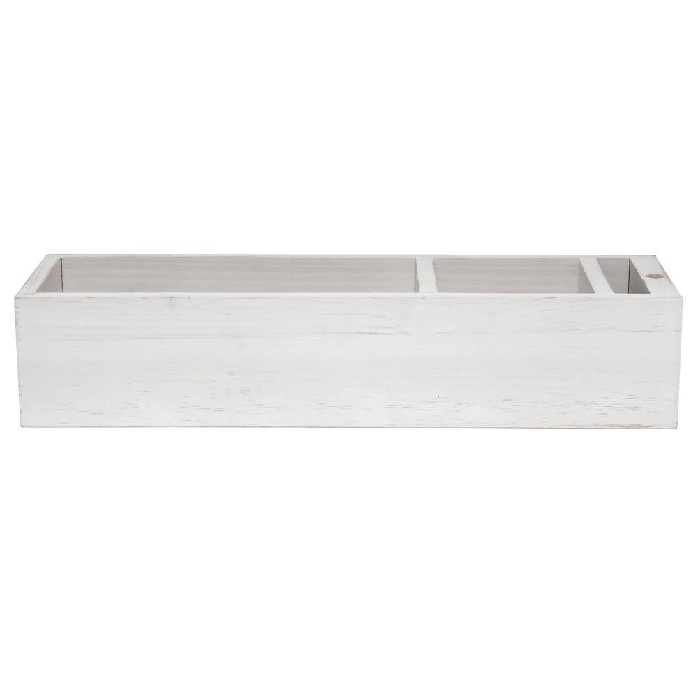 White Wash Wooden Countertop Organizer with “Take One or do the Dishes… You Choose” Script in Black and Marker Slot - Hercitys