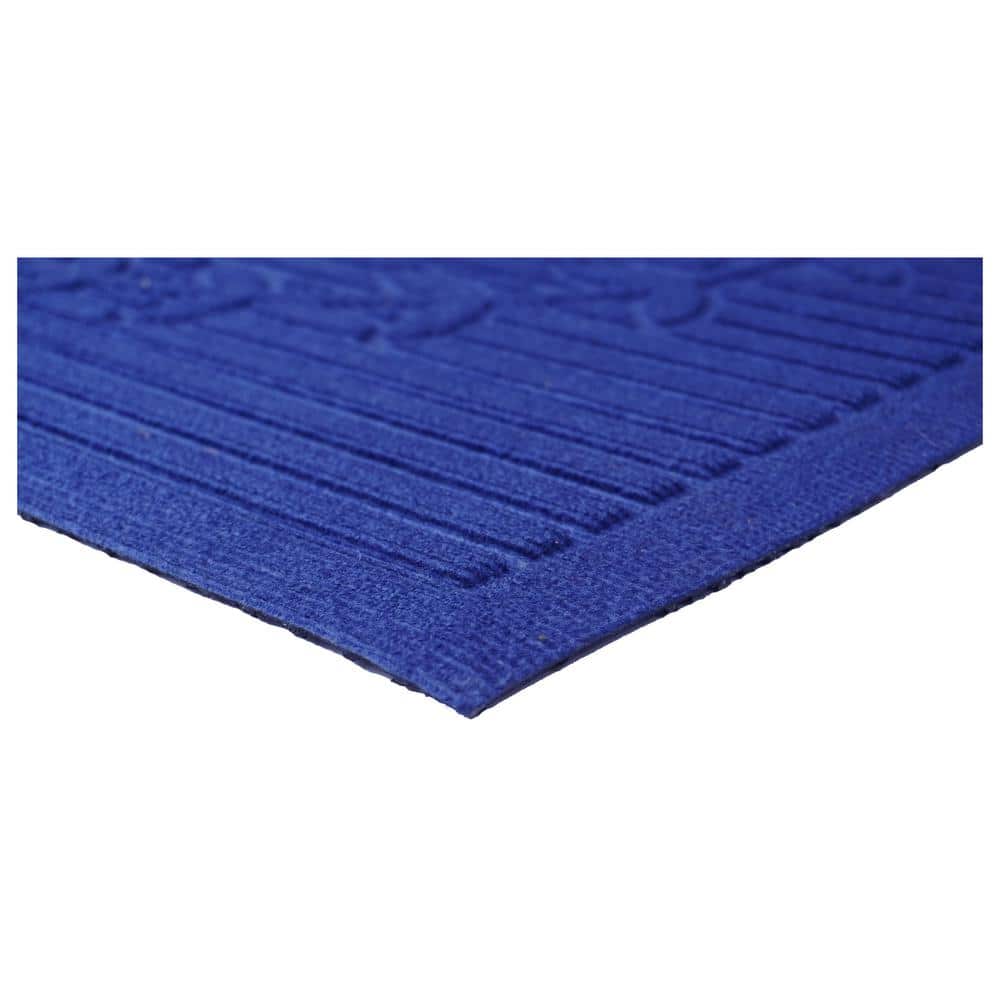 Poly Hello Indoor/Outdoor Mat, 24″ x 36″, Blue - Hercitys