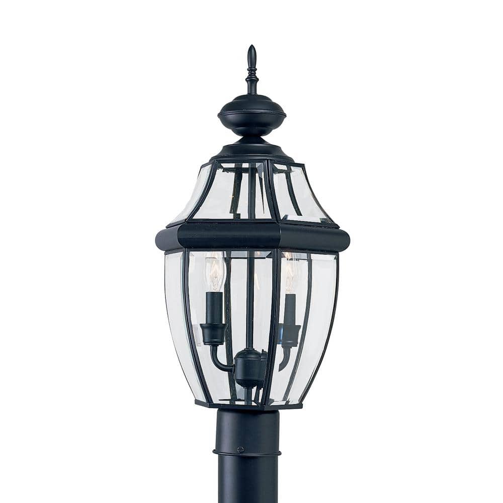 Lancaster 2-Light Traditional Outdoor Black Post Top - Hercitys