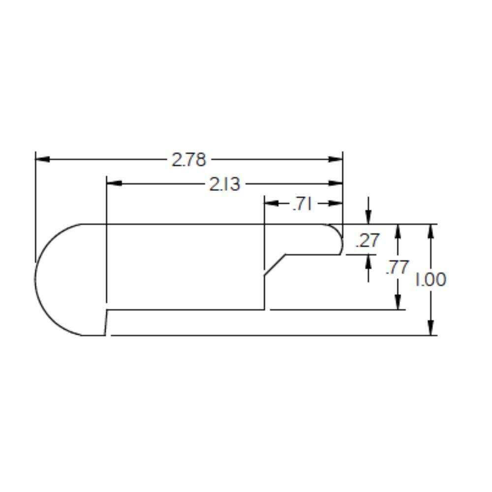 Olle 0.5 in. T x 2.75 in. W x 78 in. L Overlap Wood Stair Nose - Hercitys