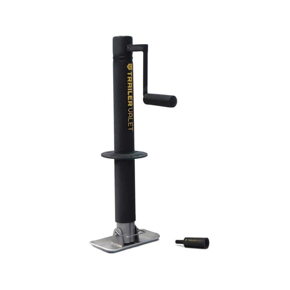 JXC2 2000 lbs. Load Cap. Side Wind Center Mounted Hand or Drill Jack with Black Powder Coating - Hercitys
