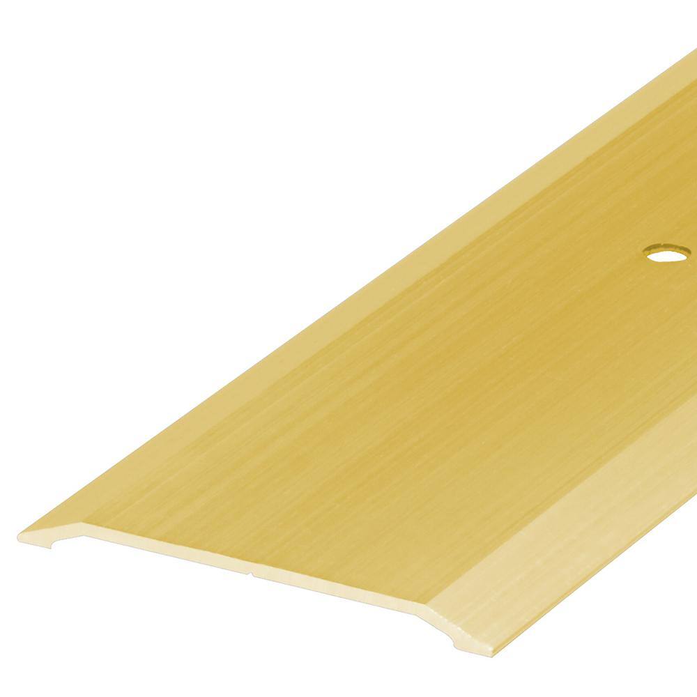 Flat Top Saddle 1-3/4 in. x 94 in. Brite Gold Aluminum Door Threshold - Hercitys