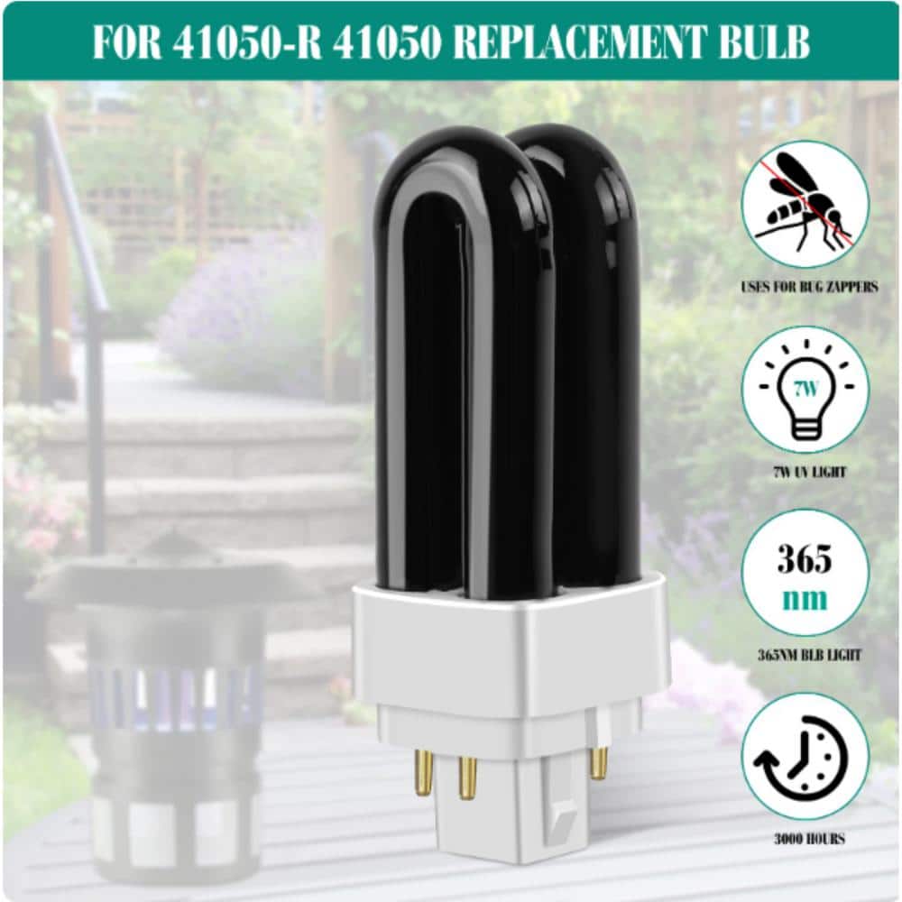 Indoor/Outdoor 41050-R 7-Watt Ultra-Violet Bug Killer Trap Replacement Bulb 1927573 Light Bulb Mosquito Zapper - Hercitys