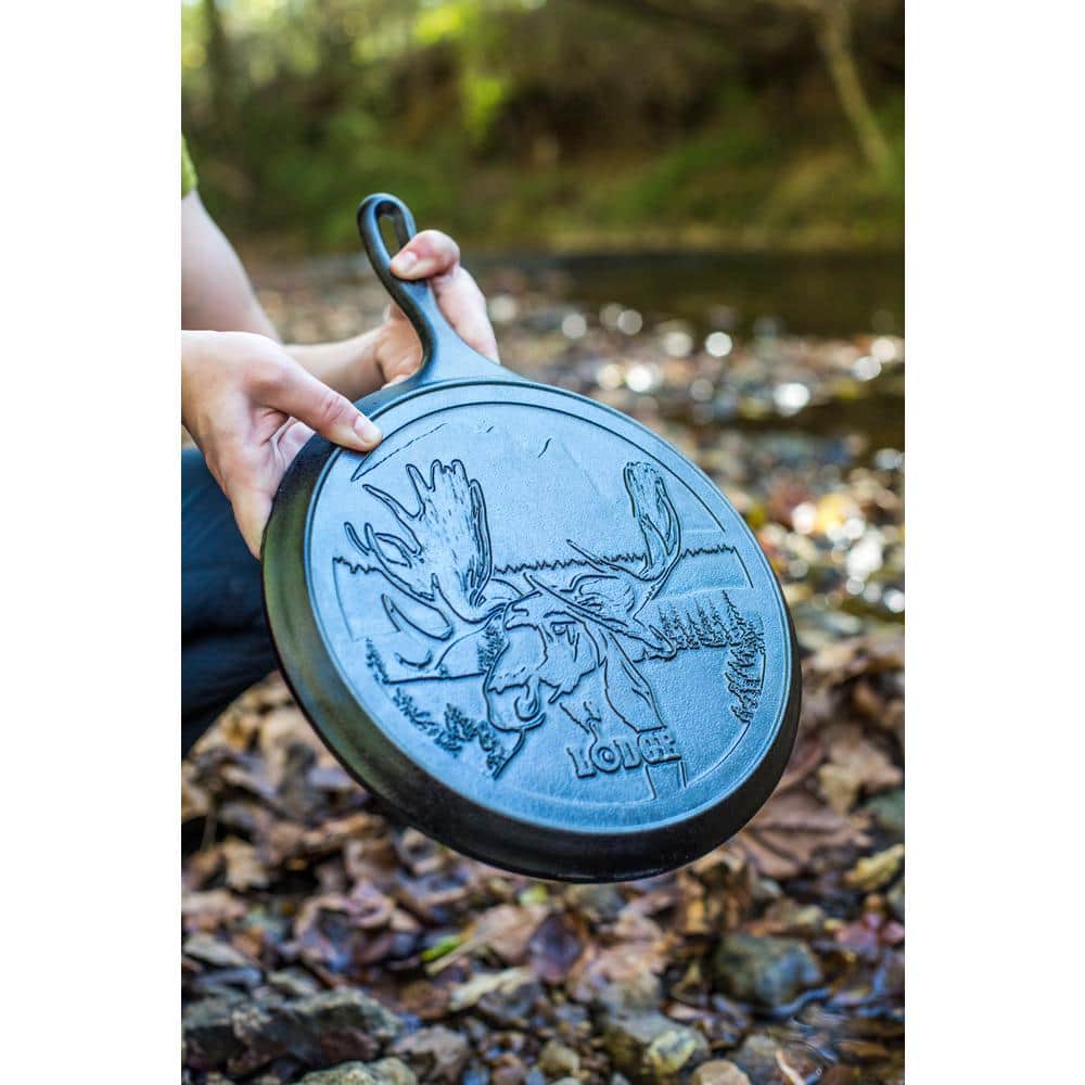Wildlife Series 10.5 in. Cast Iron Moose Griddle - Hercitys