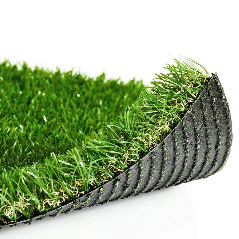 Premium Deluxe 1.38in Pile Height 8 ft. W x Cut to Length Green Artificial Grass Turf - Hercitys