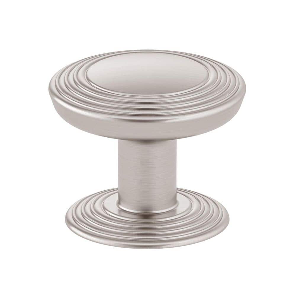 Marsala Collection 1-9/16 in. (40 mm) Classic Brushed Nickel Round Cabinet Knob - Hercitys