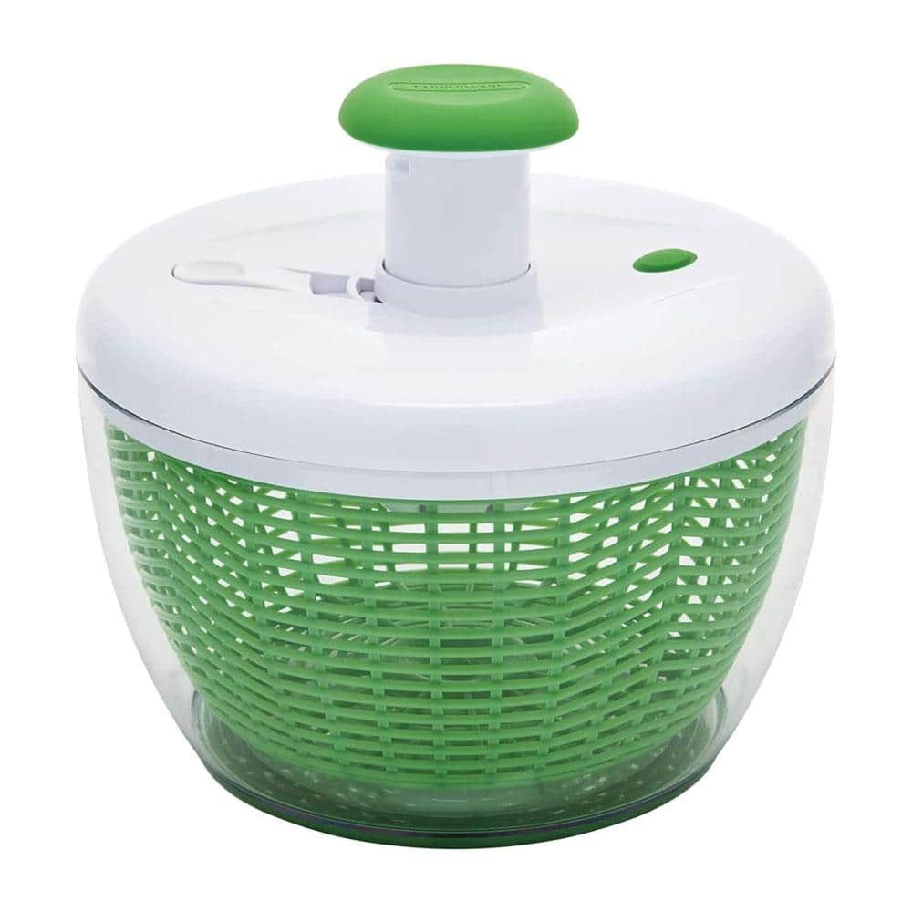 6.6 qt. Pump Salad Spinner with Bowl, Colander and Built in Draining System, Green - Hercitys