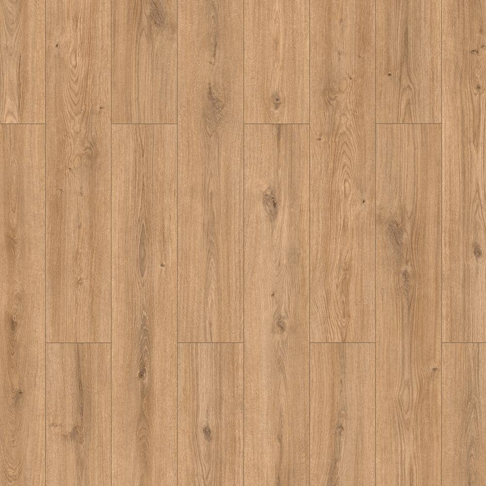 Tully River Oak 7 mm T x 7.56 in. W Water Resistant Laminate Flooring (26.6 sqft/case) - Hercitys