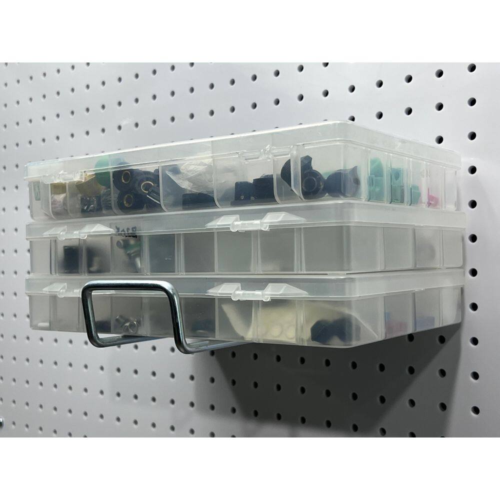 8in. 30 Degree Bend 2-3/4in. I.D. Zinc Plated Steel Double Closed End Loop Pegboard Hook (5-Pack) - Hercitys