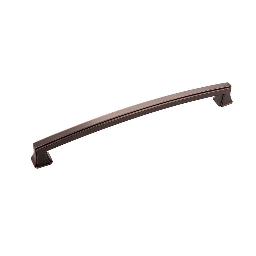 Bridges Collection 8-13/16 in. (224 mm) Center-to-Center Oil-Rubbed Bronze Highlighted Cabinet Door and Drawer Pull - Hercitys