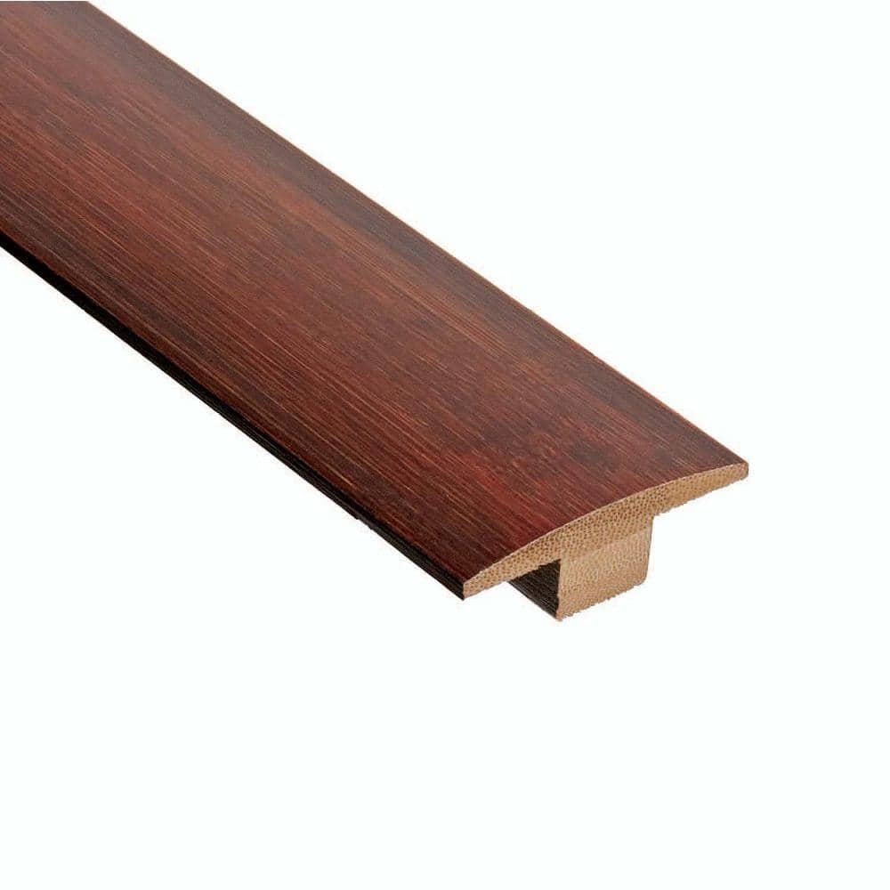 Horizontal Chestnut 3/8 in. Thick x 2 in. Wide x 78 in. Length Bamboo T-Molding - Hercitys