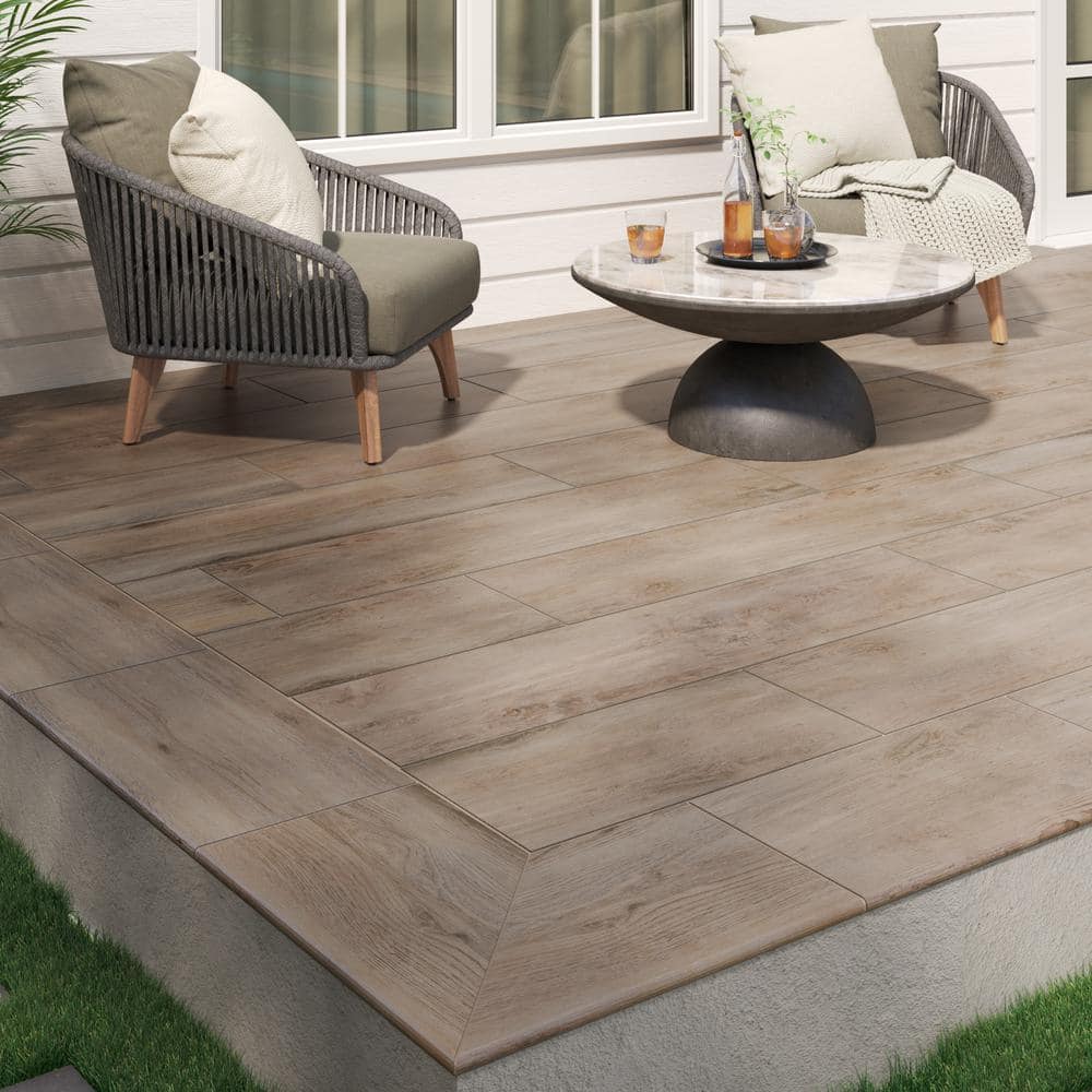 Lucas Canitia 2 cm. x 12 in. x 48 in. Matte Porcelain Wood Look Paver Tile (8 sq. ft. / case) - Hercitys