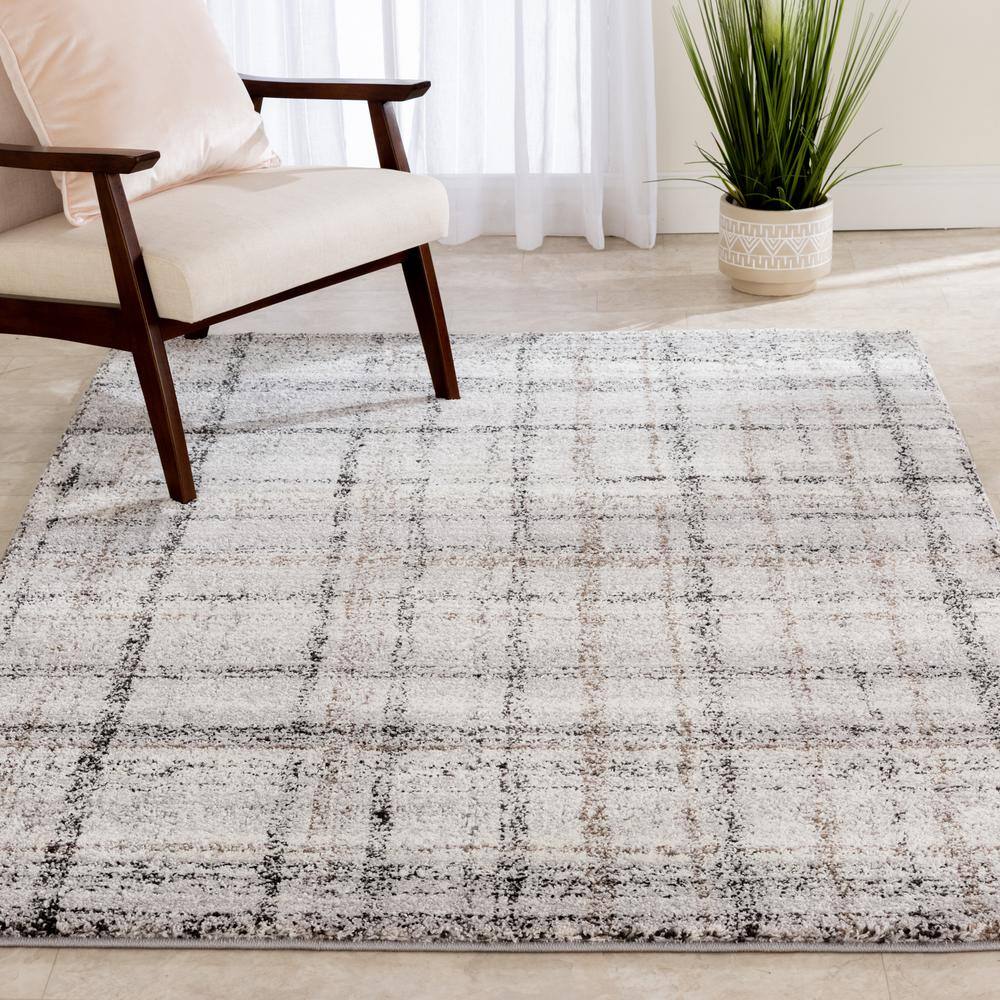 Bazaar Makari Soot/Java 5 ft. x 7 ft. Striped Polypropylene Area Rug - Hercitys