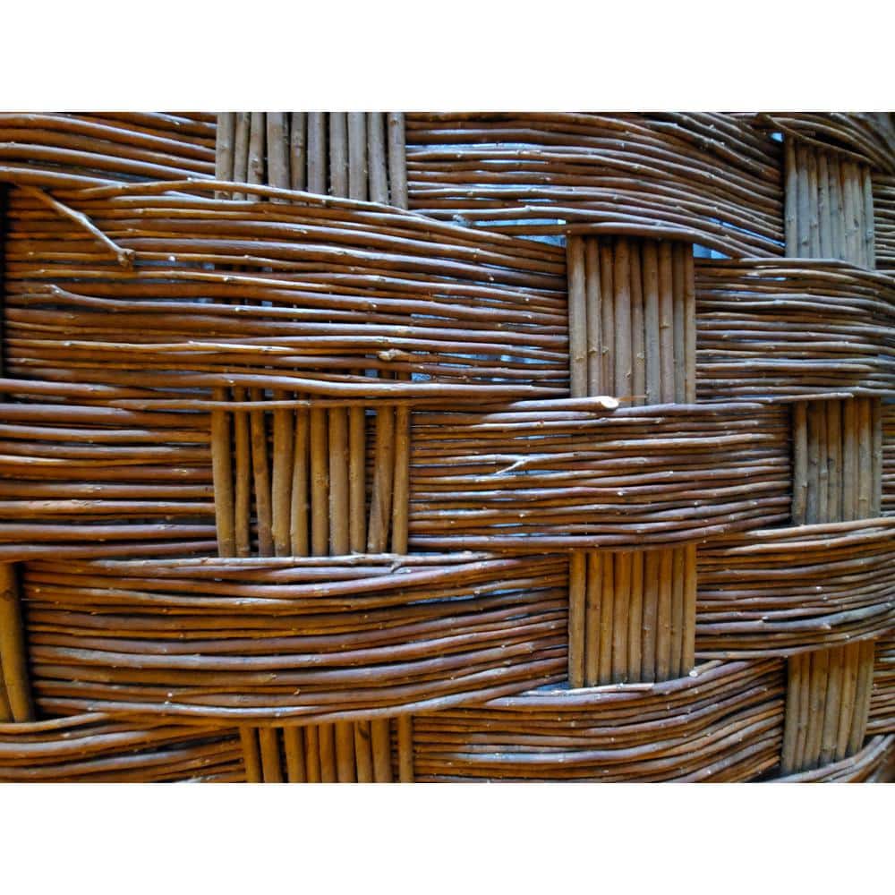 72 in. W x 72 in. H Braided Willow Fence Panel - Hercitys