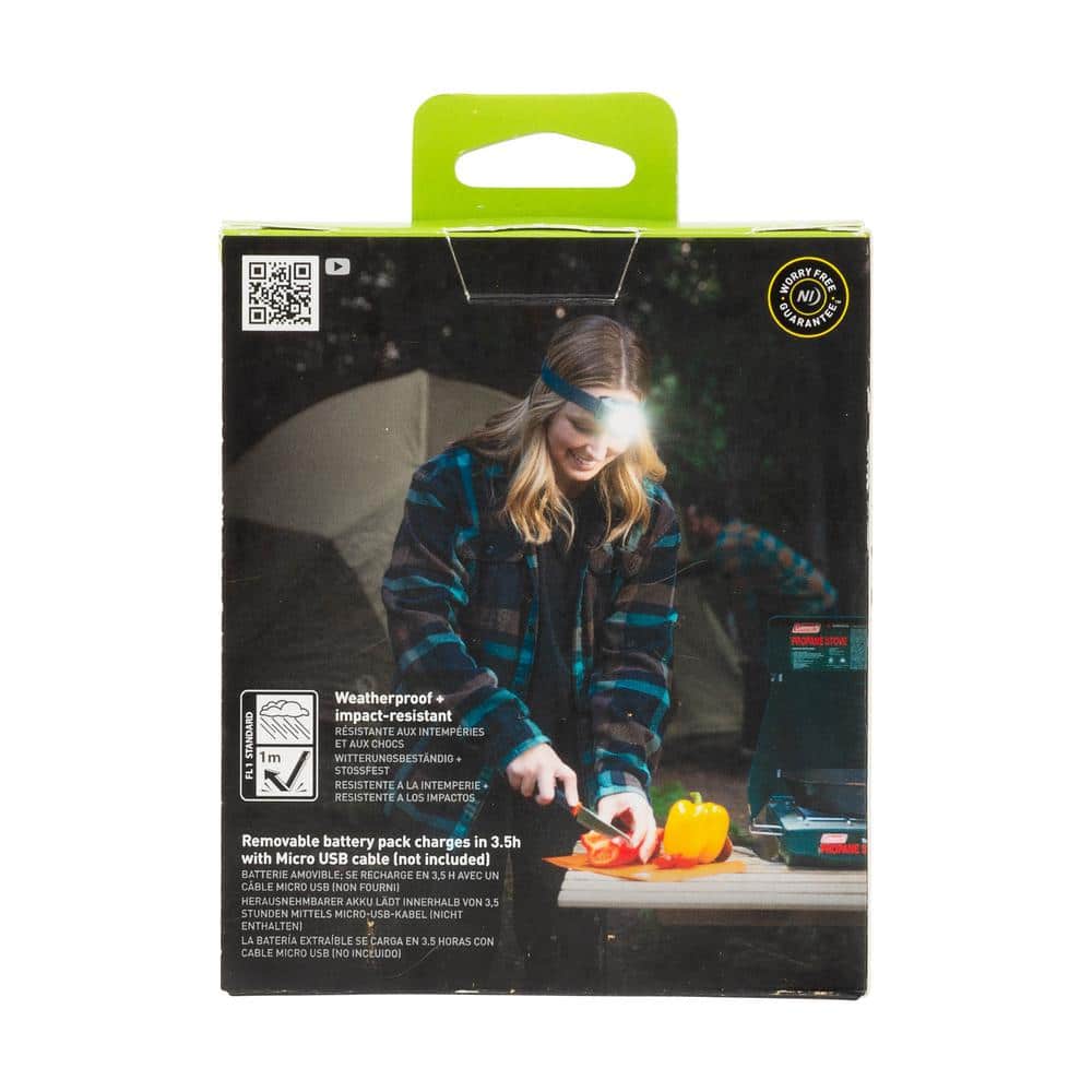 600 Lumens Radiant RH1 PowerSwitch Rechargeable Headlamp, Dual Power Alkaline USB Battery - Hercitys