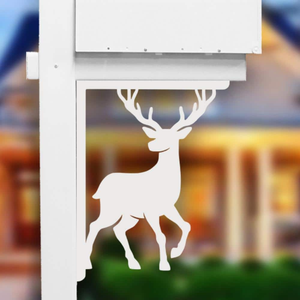 Decorative 16 in. Paintable PVC Deer Mailbox or Porch Bracket - Hercitys