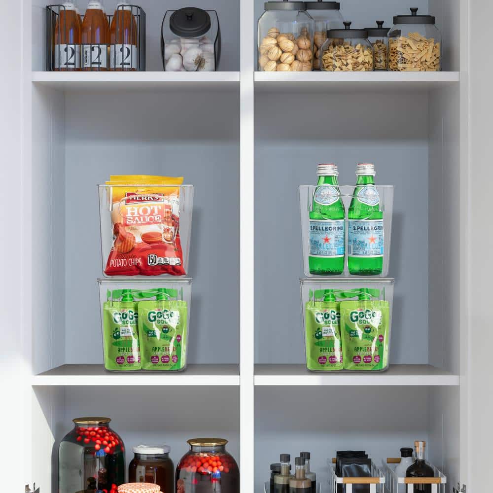 Clear Plastic Coffee Pods Organizer Set of 4, Small K Cup Storage Bins, Pods Holder, Kitchen and Pantry Organization - Hercitys