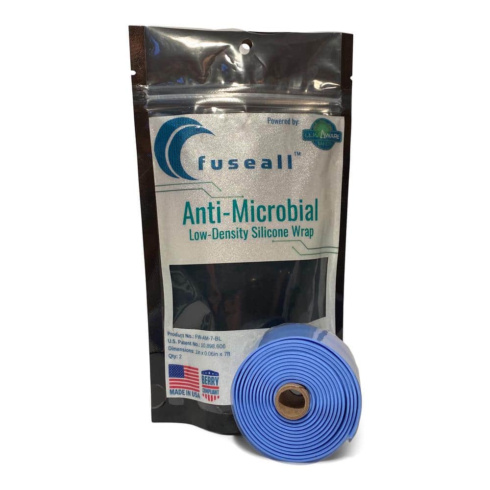 Fuseall Powered by LumAware Wrap Tape 1 in. x 7 ft. Antimocrobial Self-Fusing Silcone Wrap Stretch and Seal (2pk) - Hercitys