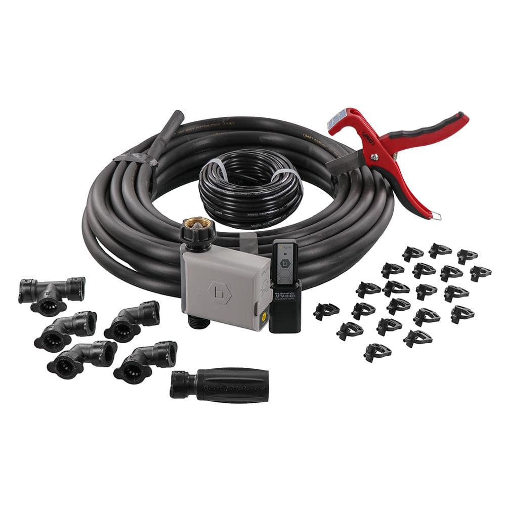 Garden Box Drip Watering Kit with B-Hyve Smart Hose Faucet Timer and Wi-Fi Hub - Hercitys