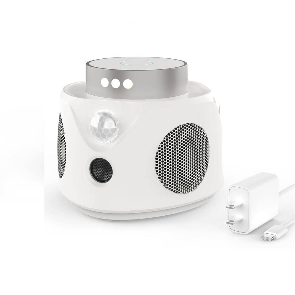 Electronic Ultrasonic Rodent Indoor Insect Pests Mouse Repellent Control with PIR and Flash Light for Rats, White - Hercitys