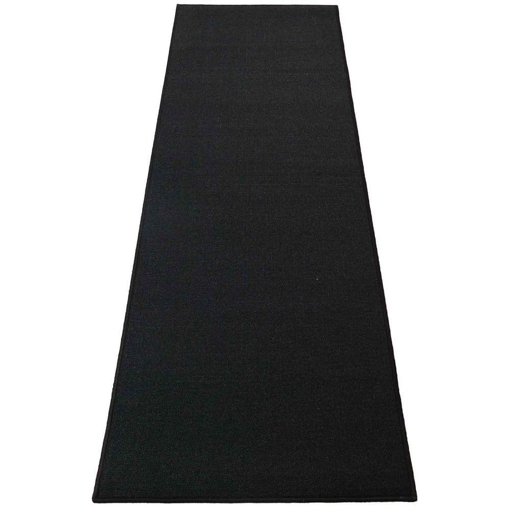 Rubber Solid Black 36 in. W x 48 in. L Stair Runner 12 sq. ft. - Hercitys