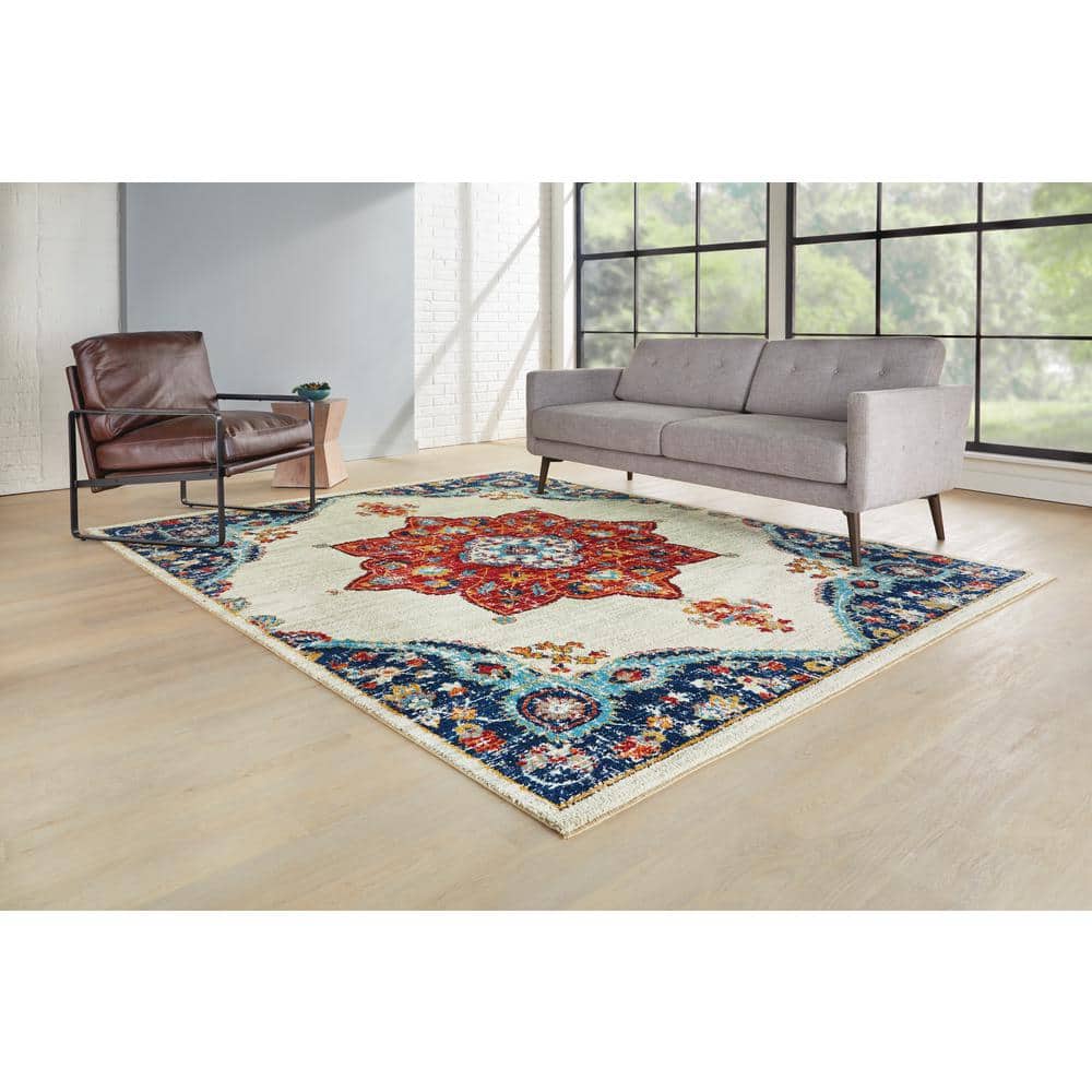 Aurora 5 ft. x 7 ft. Multi Medallion Area Rug - Hercitys