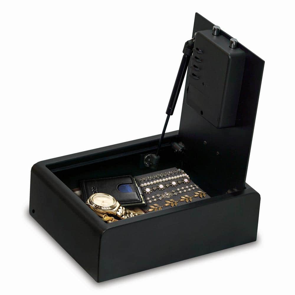 Home and Office 0.28 cu. ft. Security Vault with Biometric Lock, Matte Black - Hercitys