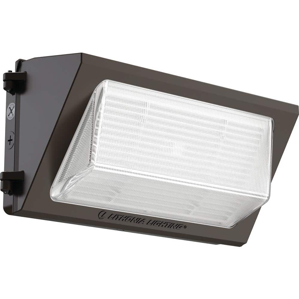 Contractor Select TWR2 400-Watt Equivalent Integrated LED Dark Bronze Wall Pack Light, Adjustable Lumens and CCT - Hercitys