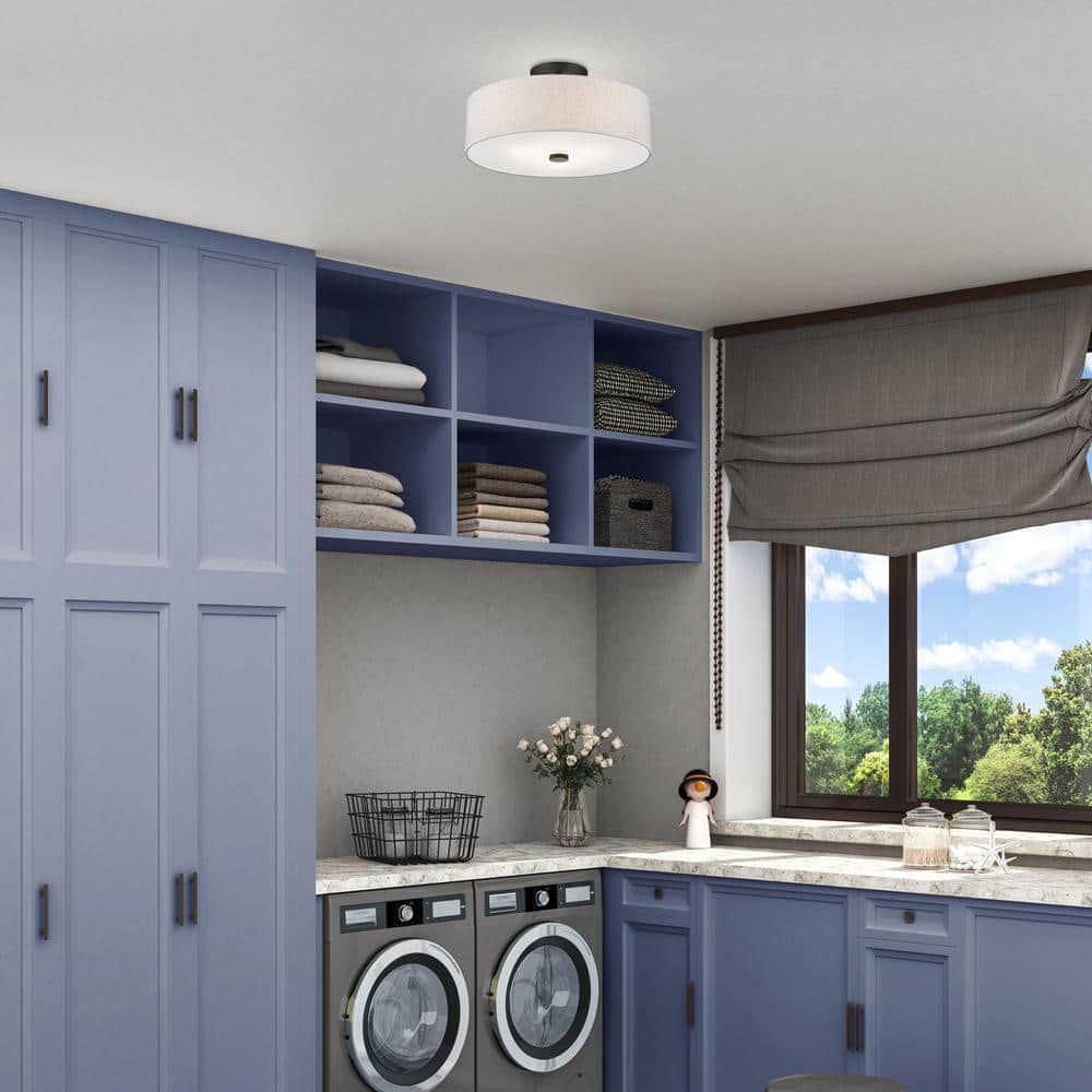 Somerhill 3 Light English Bronze Semi Flush Mount - Hercitys