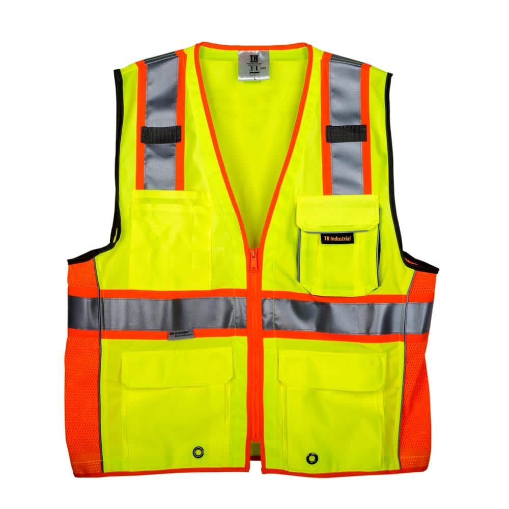 XXX-Large 3M Class 2 Safety Vest with Pockets and Zipper Closure - Hercitys