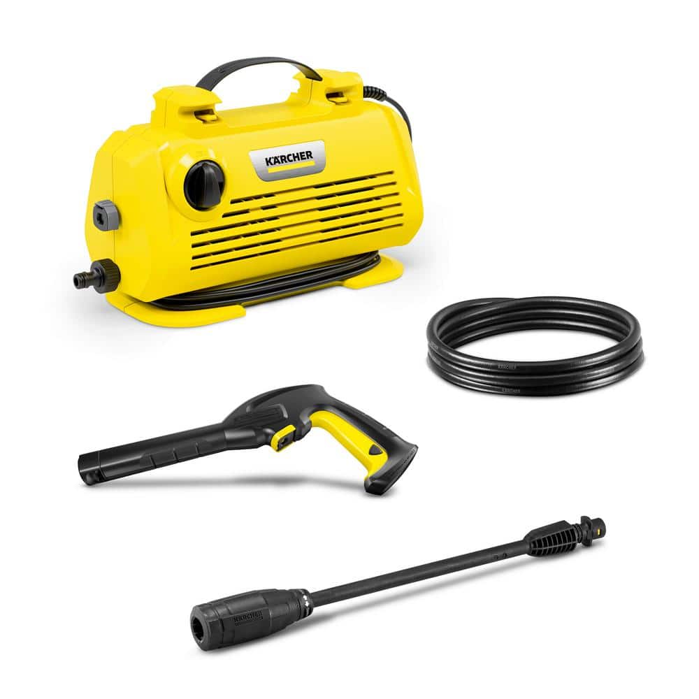 K 2 Horizontal Cold Water Electric Power Pressure Washer, 1700 PSI, 1.4 GPM, 1-Spray Wand, Pressure Hose, Compact Design - Hercitys