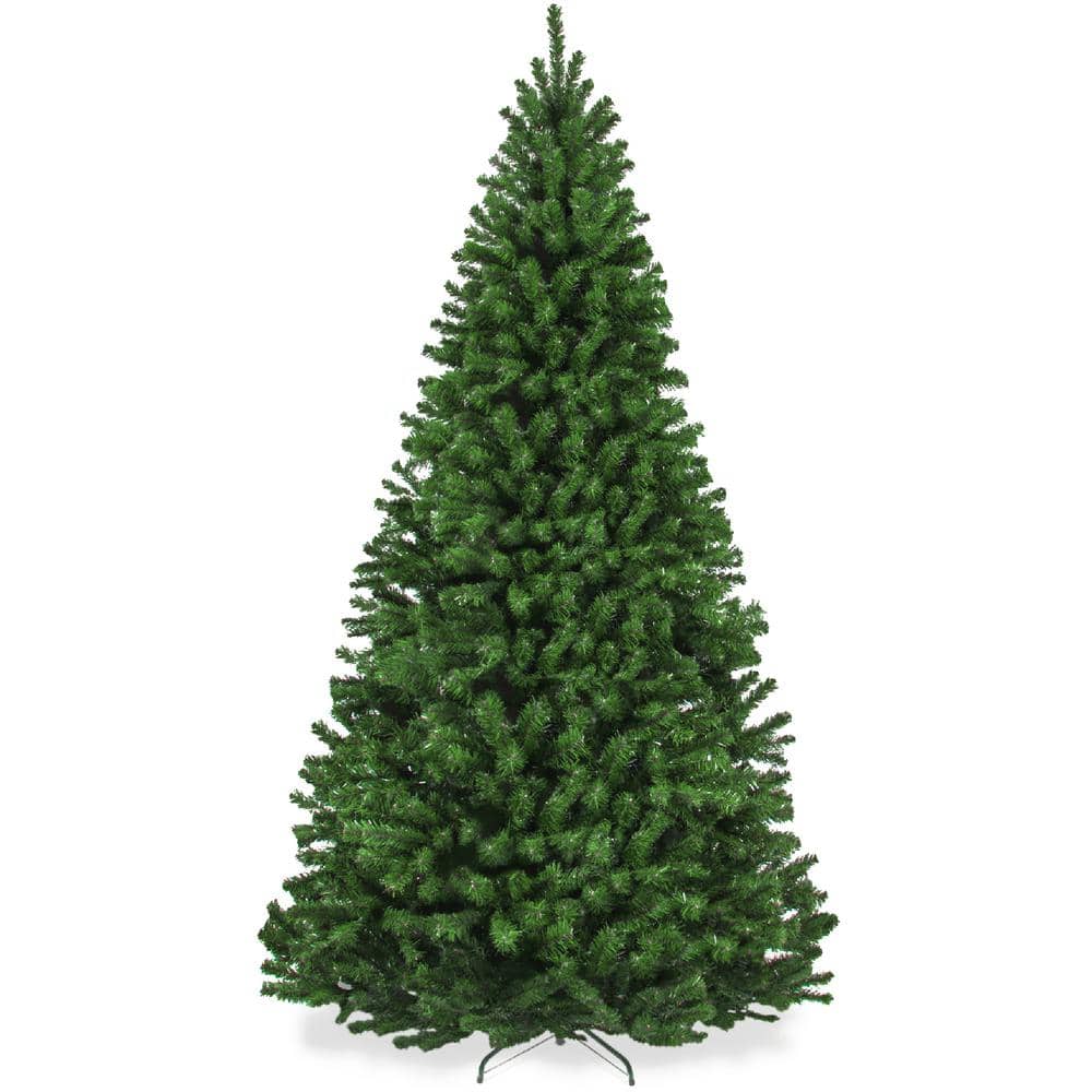 7.5ft. Green Unlit Spruce Artificial Christmas Tree with Foldable Base - Hercitys
