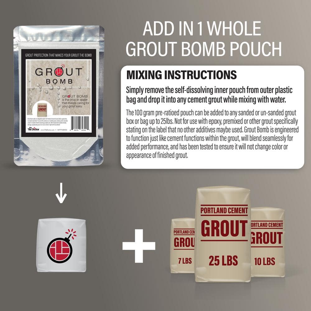 Grout Bomb Drop-In Sealer and Reinforcement for Cementitious Grout - Hercitys