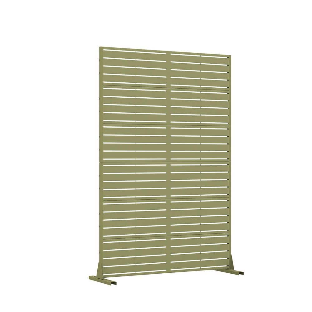 72 in. x 47 in. Green Galvanized Steel Garden Fence - Hercitys